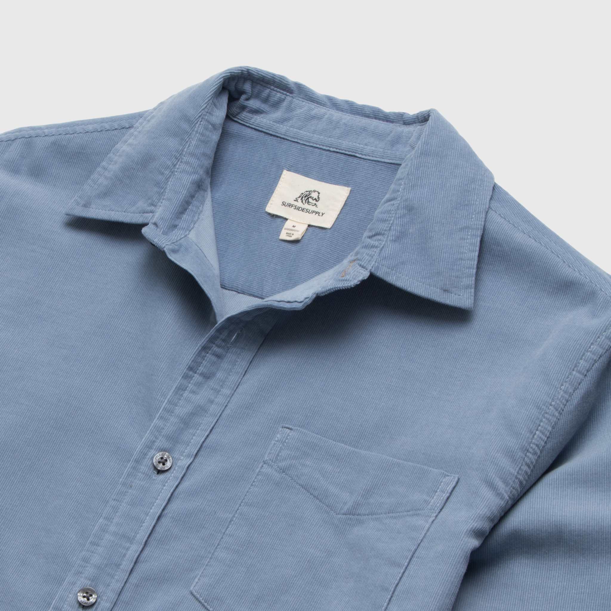 SURFSIDESUPPLY Brian Corduroy Shirt - Country Blue