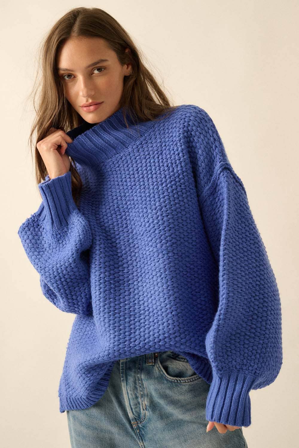 Promesa USA Snow On The Beach Mock-Neck Sweater