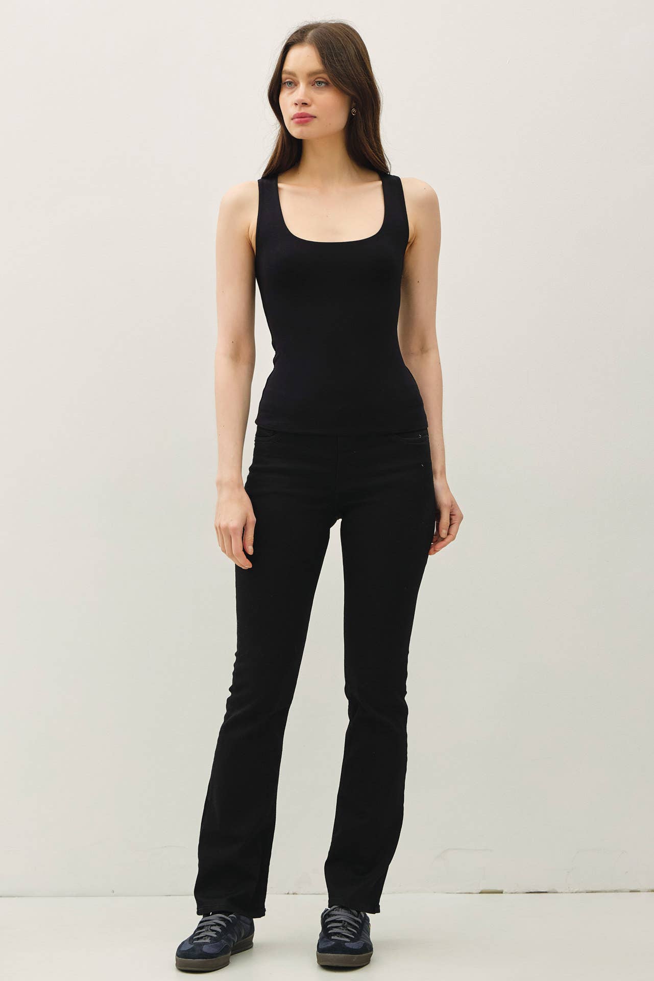 Be Cool BASIC THREADS DOUBLE LINED BASIC SQUARE NECK TANK