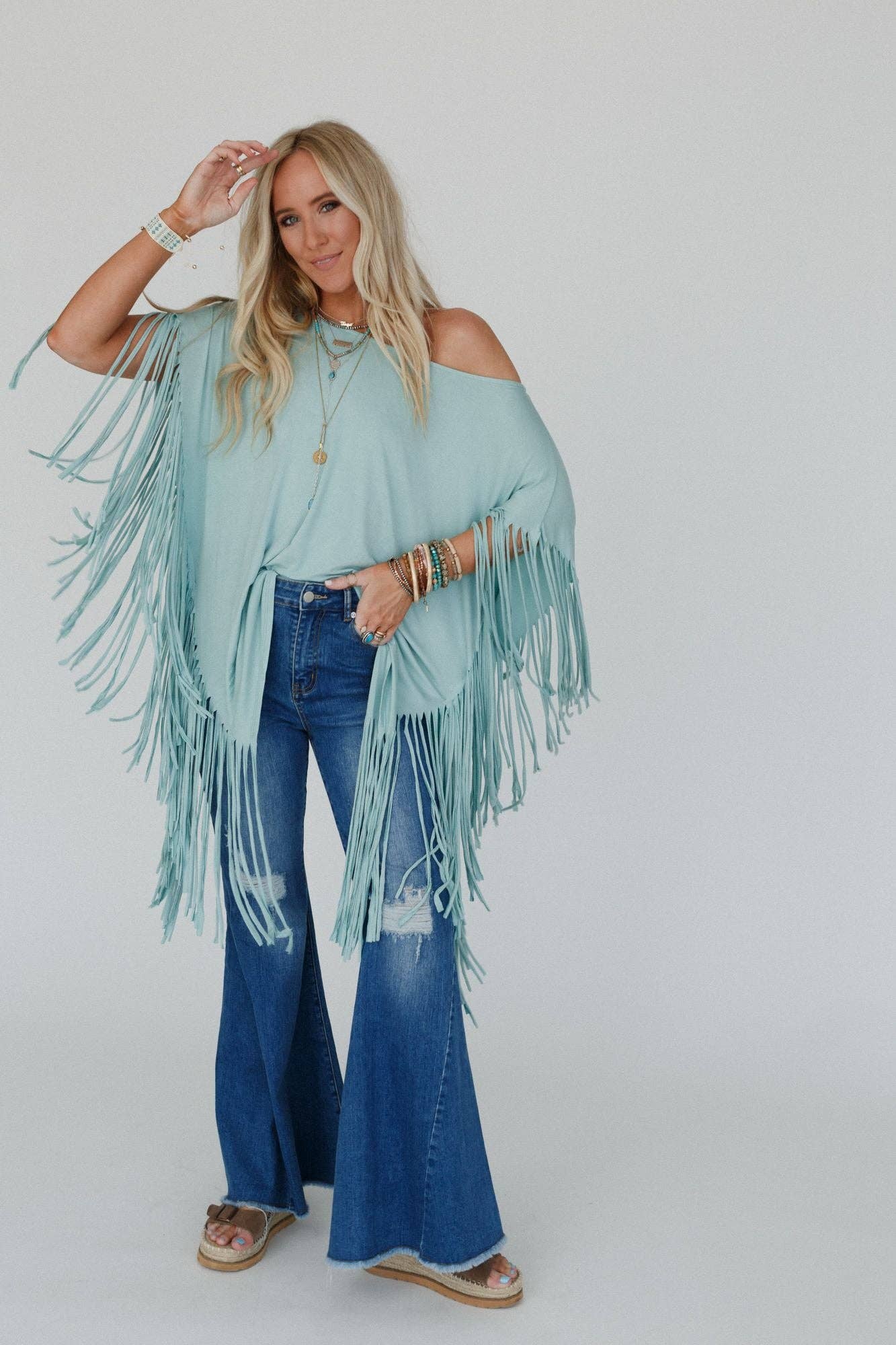 Three Bird Nest Showstopper Fringe Top