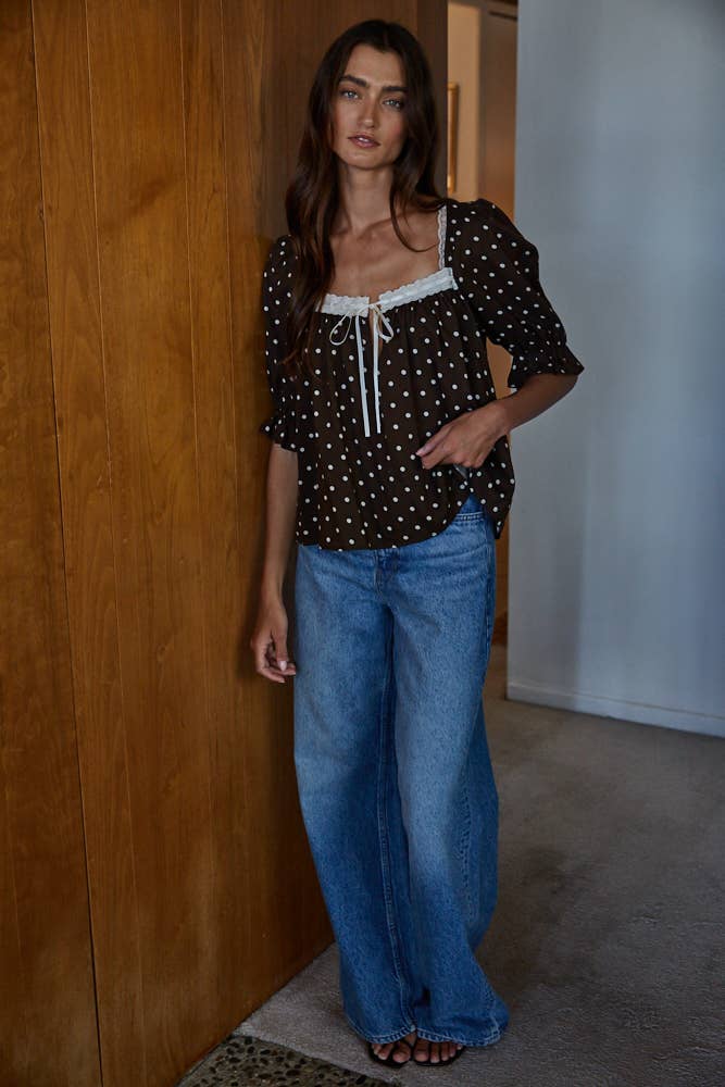 By Together Liz Polka Dot Top