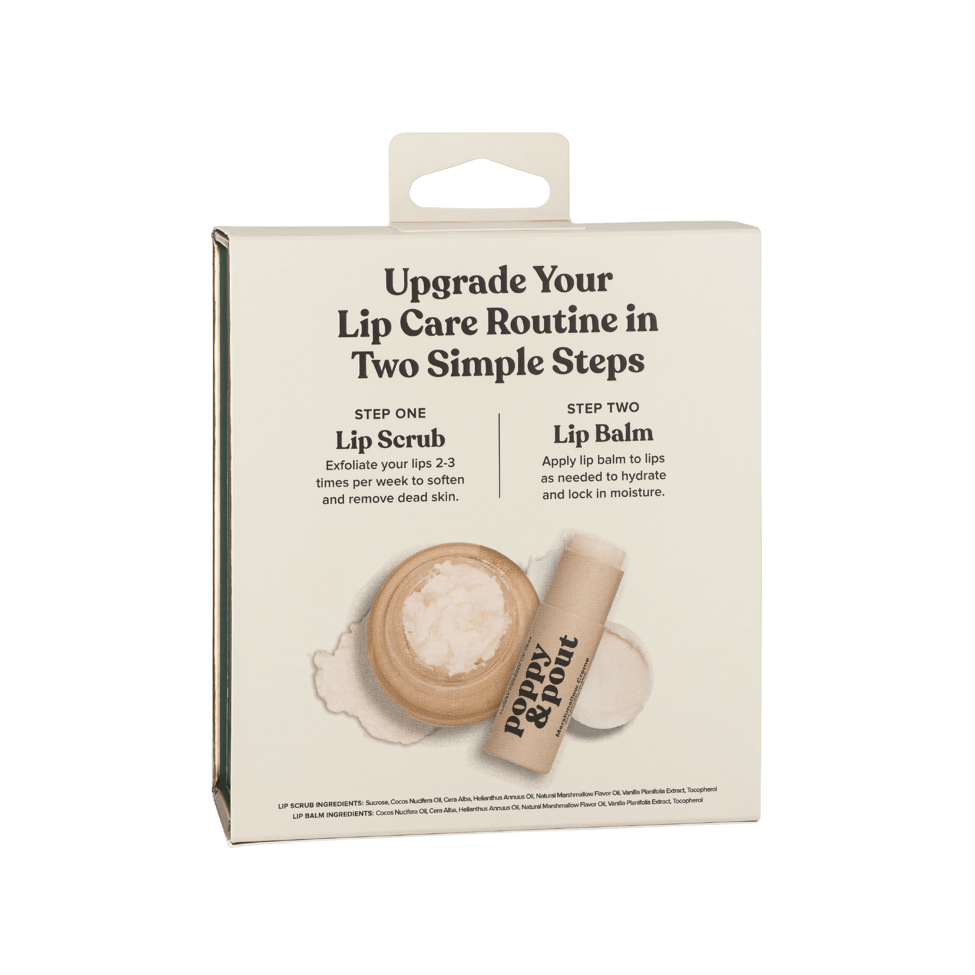 Poppy & Pout Lip Care Duo, Marshmallow Creme