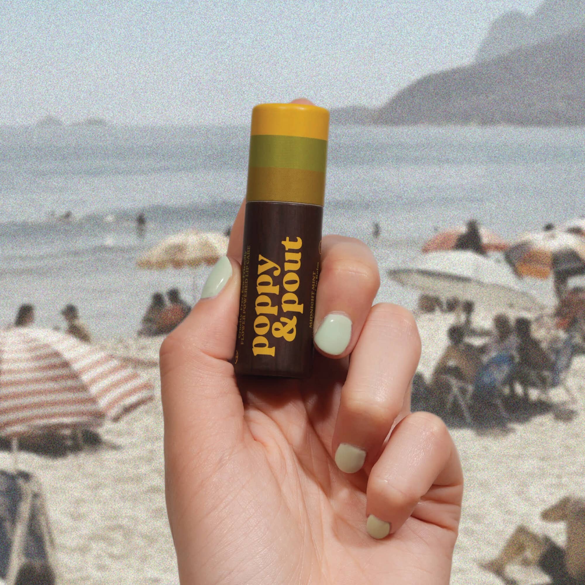 Poppy & Pout Lip Balm, Retro Surf, Midnight Mint
