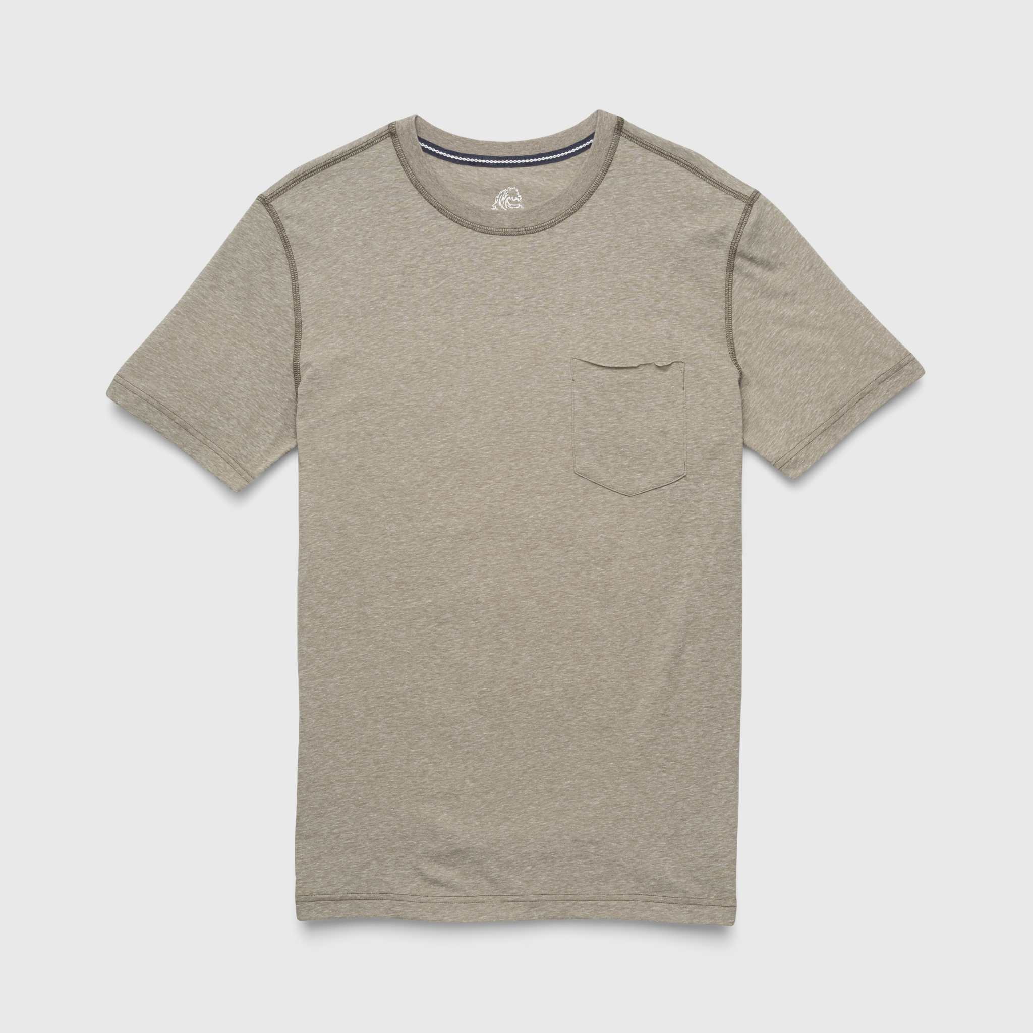 SURFSIDESUPPLY NICK RAW EDGE SLUB POCKET TEE