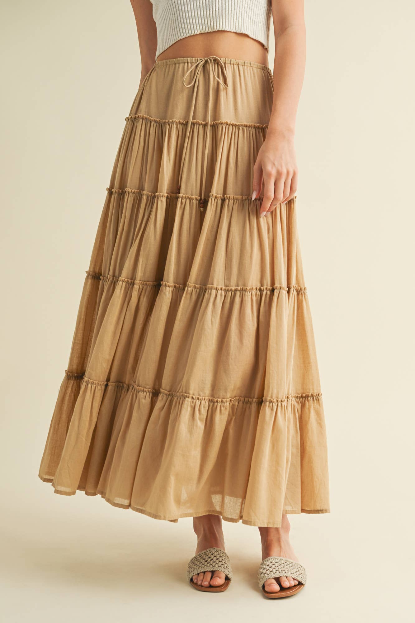 Mustard Seed SIERRA TIERED MAXI SKIRT