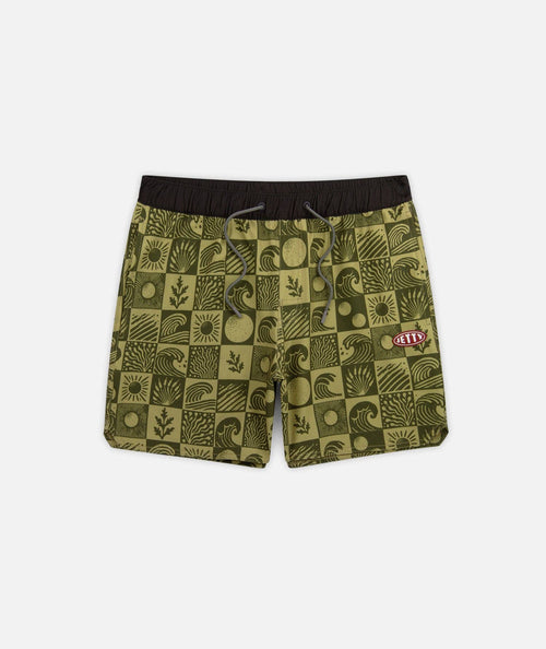 Jetty Bayside Volley Short - Olive Olive
