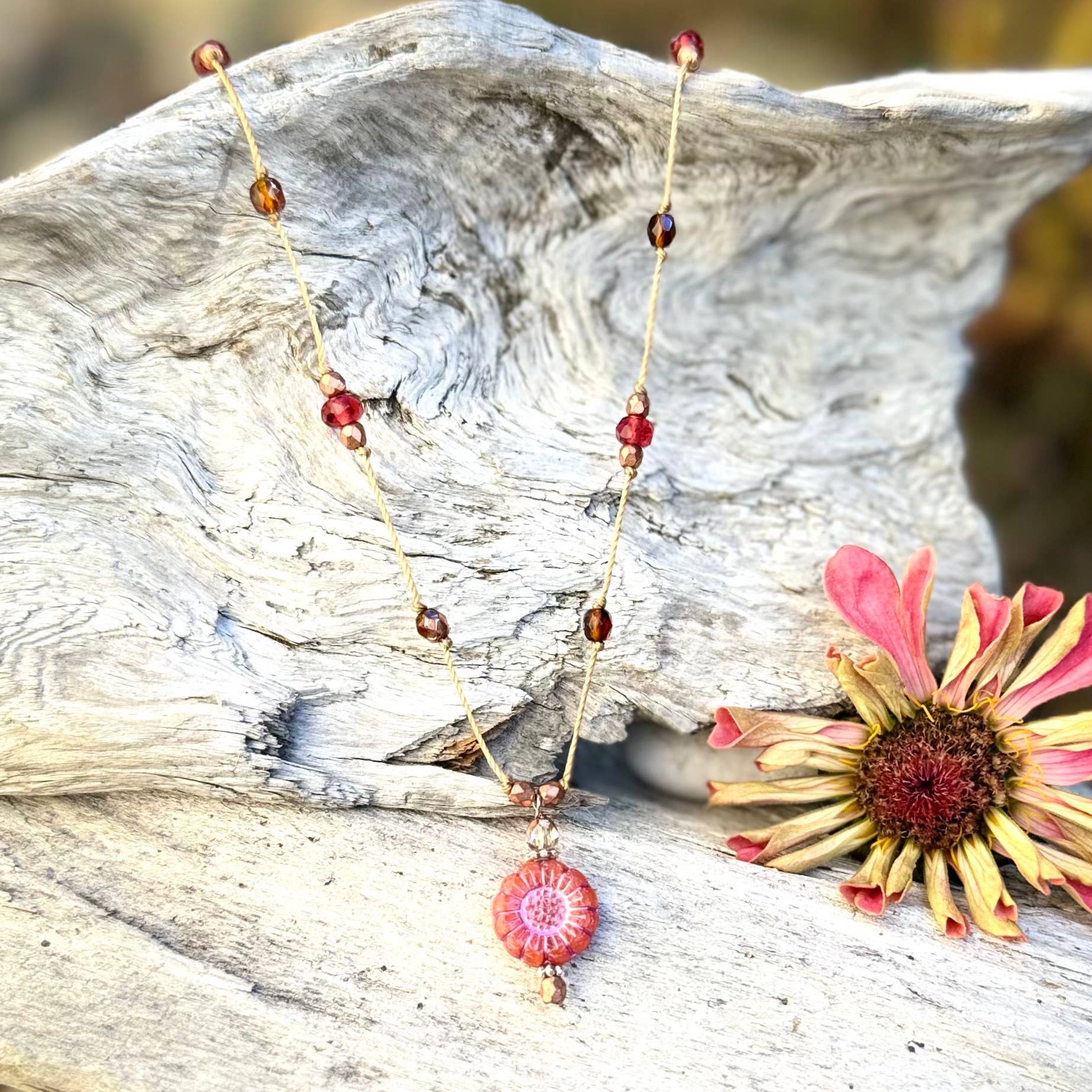 Jo Bird Jewelry Sunflower Pendant Necklace