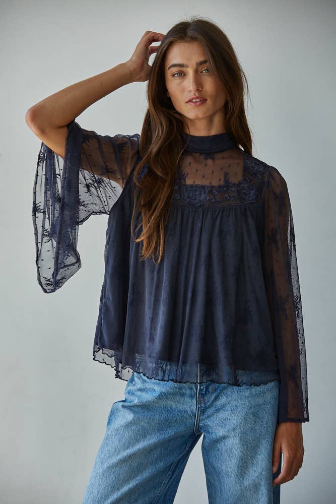 By Together Gypsy Bell Sleeve Blouse