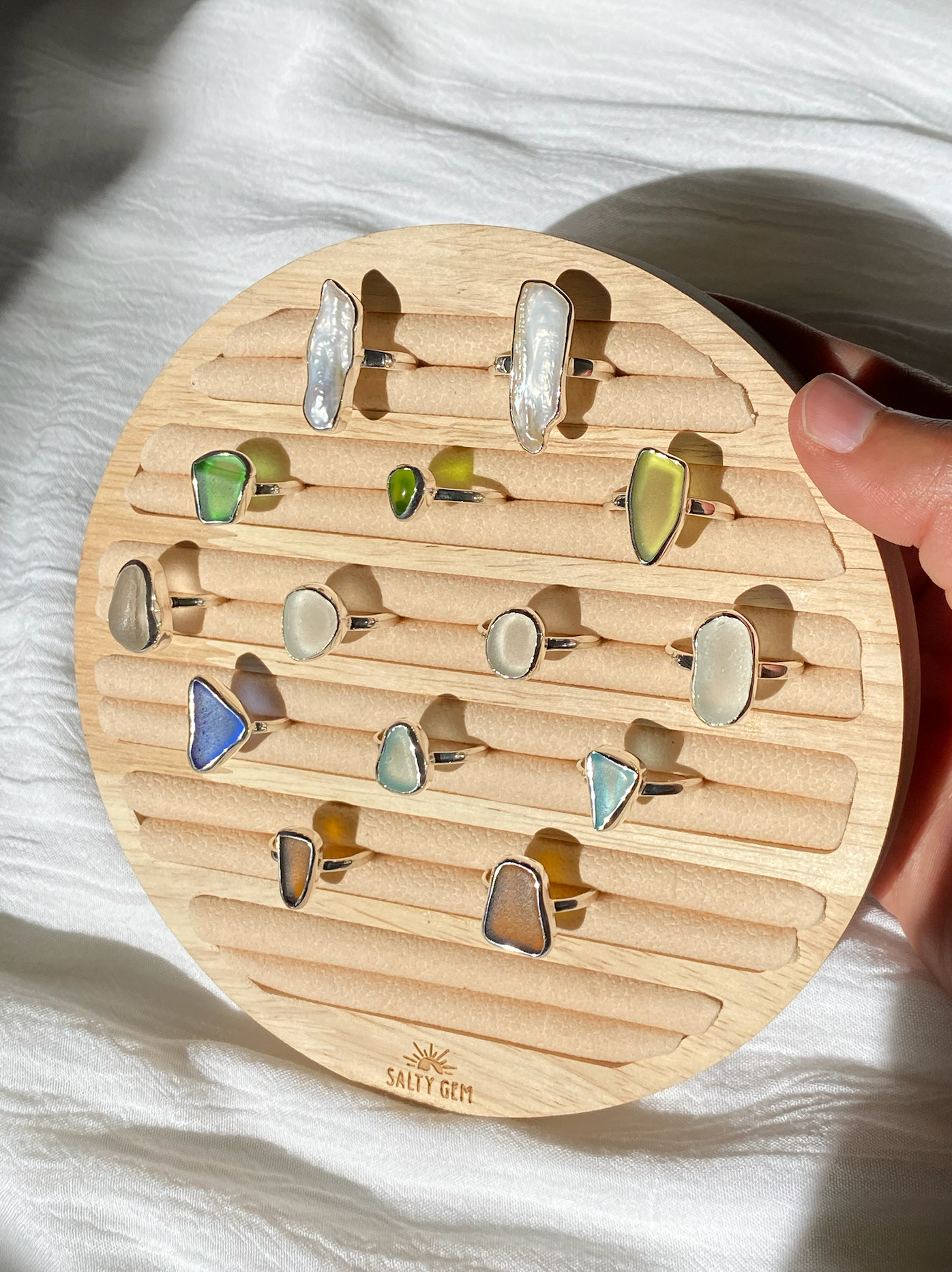 The Salty Gem Ring Display - NOT FOR SALE