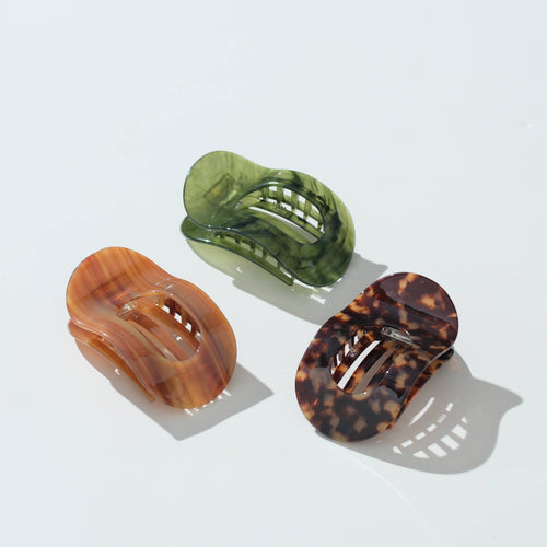 Adorro Oval Flat Lay Claw Clip - Medium