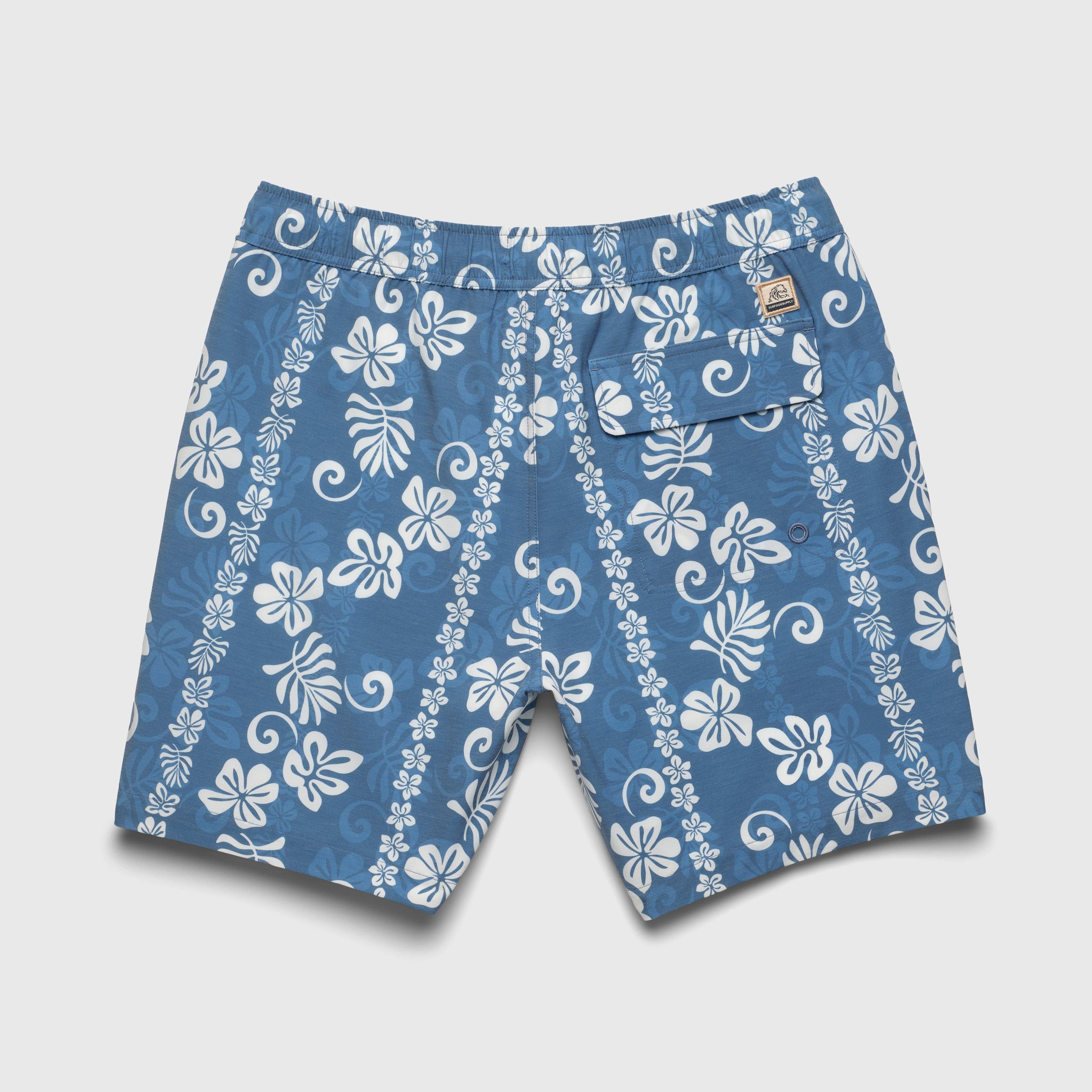 SURFSIDESUPPLY Jimmy 6.5" Hawaiian Volley - Blue Hawaiian