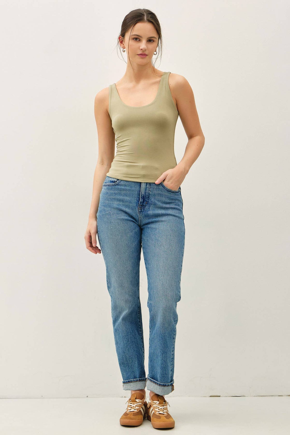 Be Cool BASIC THREADS SCOOP NECK TANK