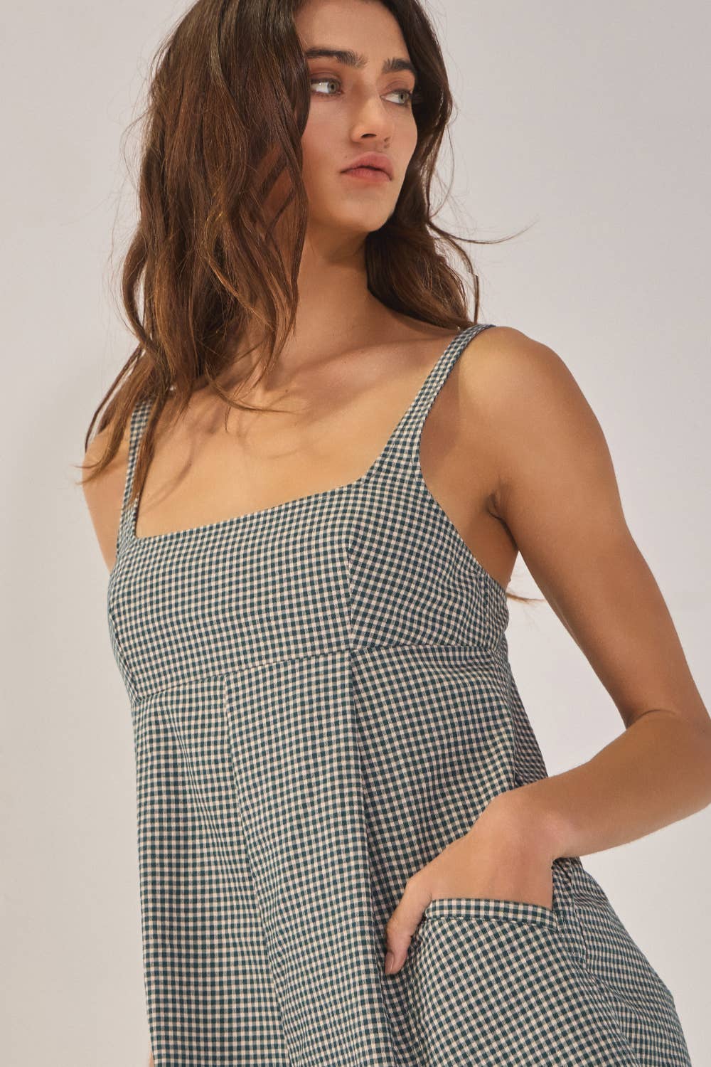 BUCKETLIST Jenna Plaid Romper