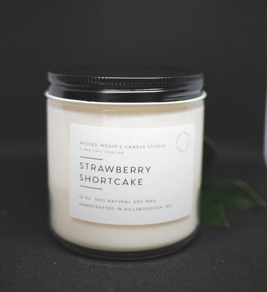 Wicked Weave’s Candle Studio STRAWBERRY SHORTCAKE SOY WAX CANDLE