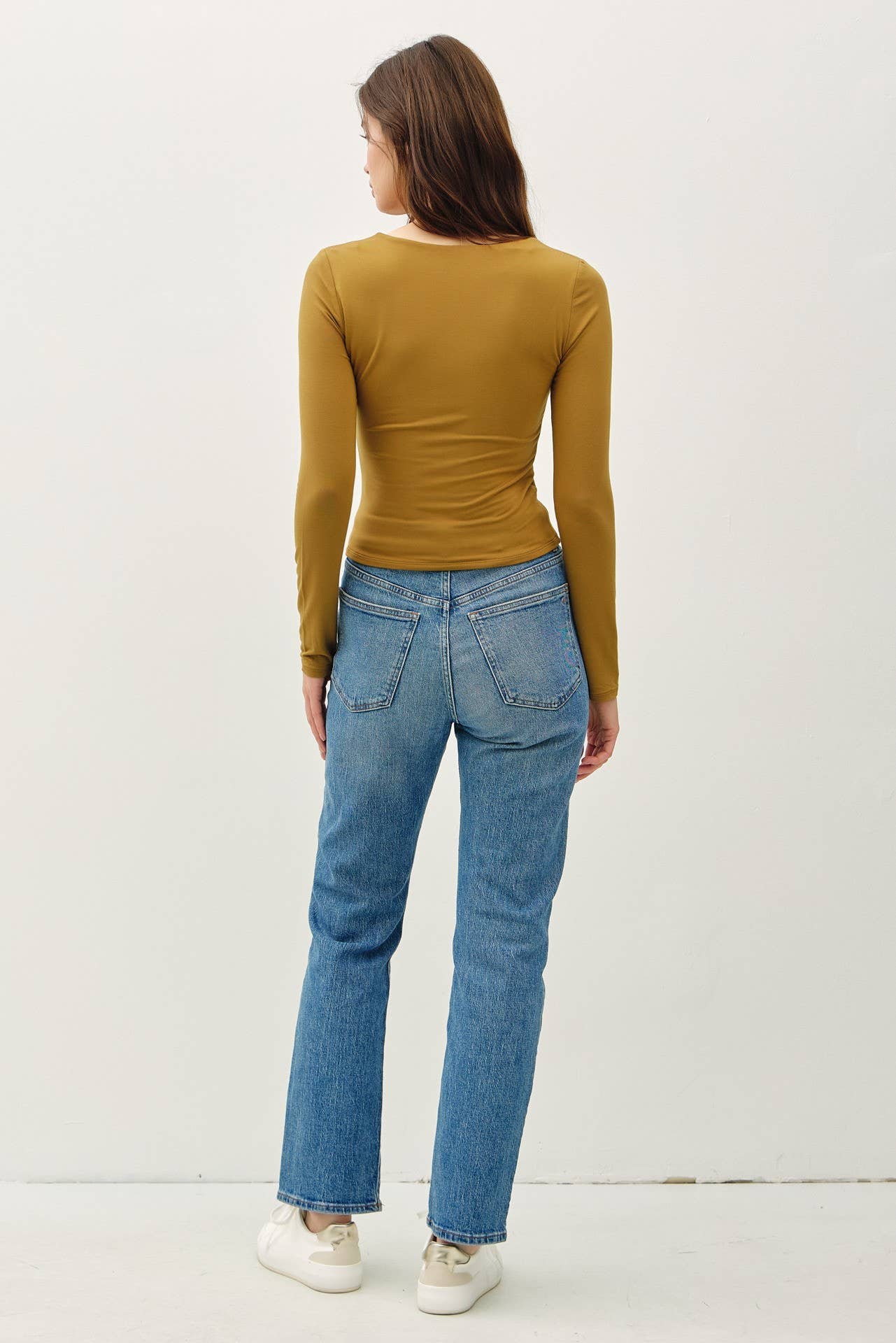 Be Cool BASIC THREADS SQUARE NECK LONG SLEEVE TOP