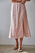 By Together Meant To Be Midi Skirt Dusty Pink