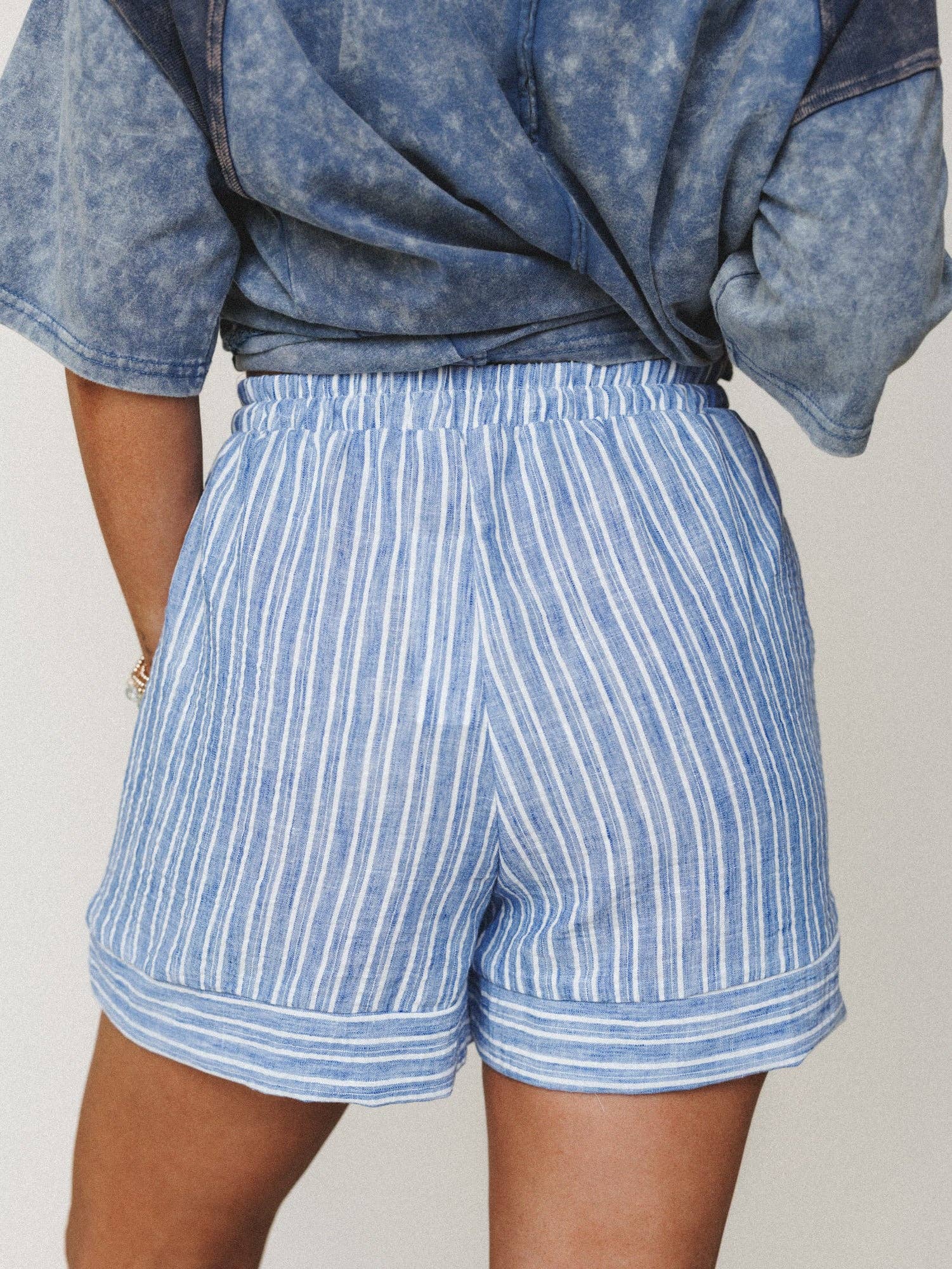 Three Bird Nest Easy Sunday Shorts - Chambray