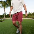 Burlebo Athletic Short - Cardinal - Topo Desert Camo Liner