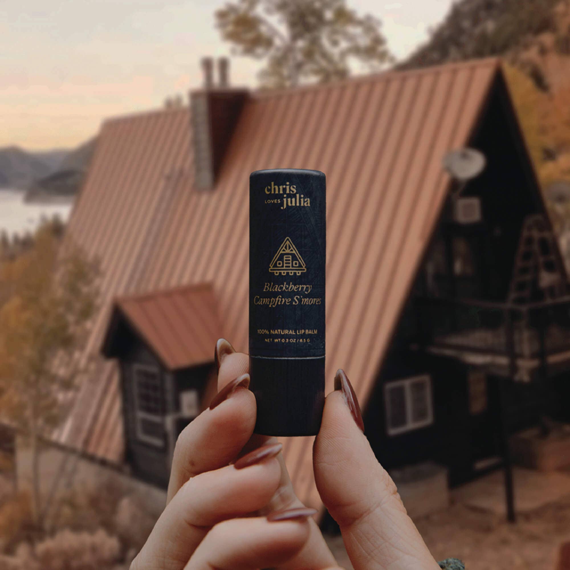 Poppy & Pout Lip Balm, Chris Loves Julia, Blackberry Campfire S'mores