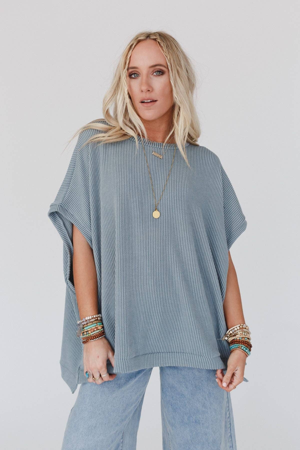 Three Bird Nest MOON GLOW TEXTURE KNIT TOP