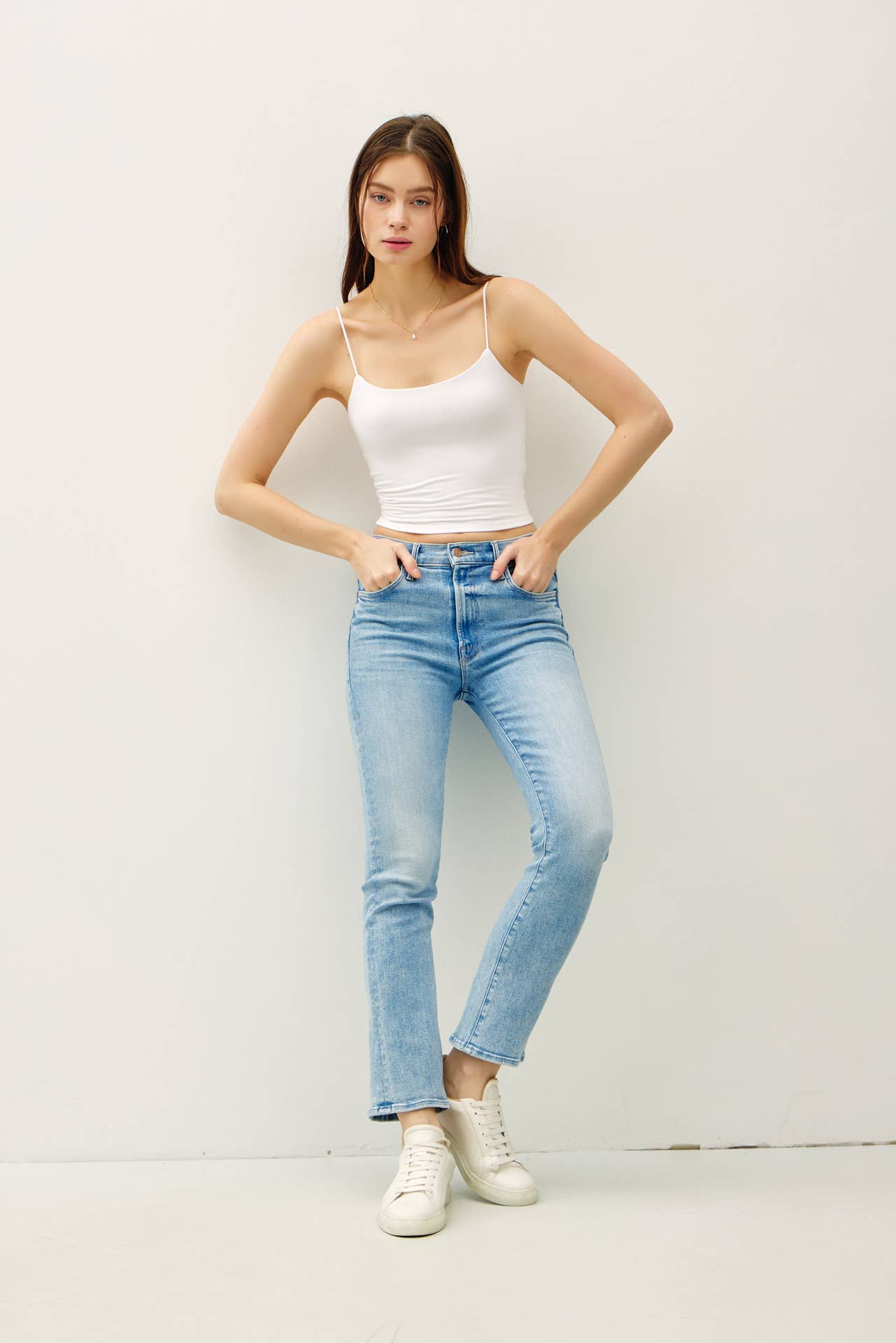 Be Cool BASIC THREADS CROPPED SPAGHETTI TANK