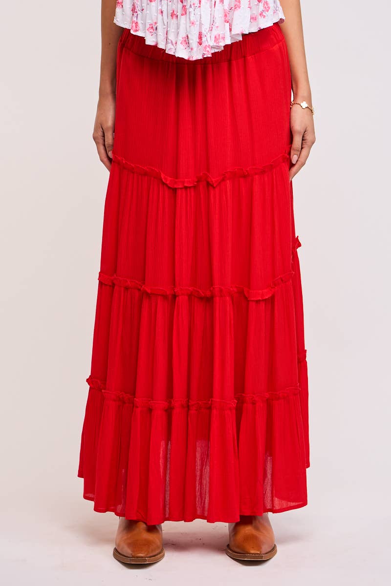 Sky to Moon ELLA TIERED MAXI SKIRT