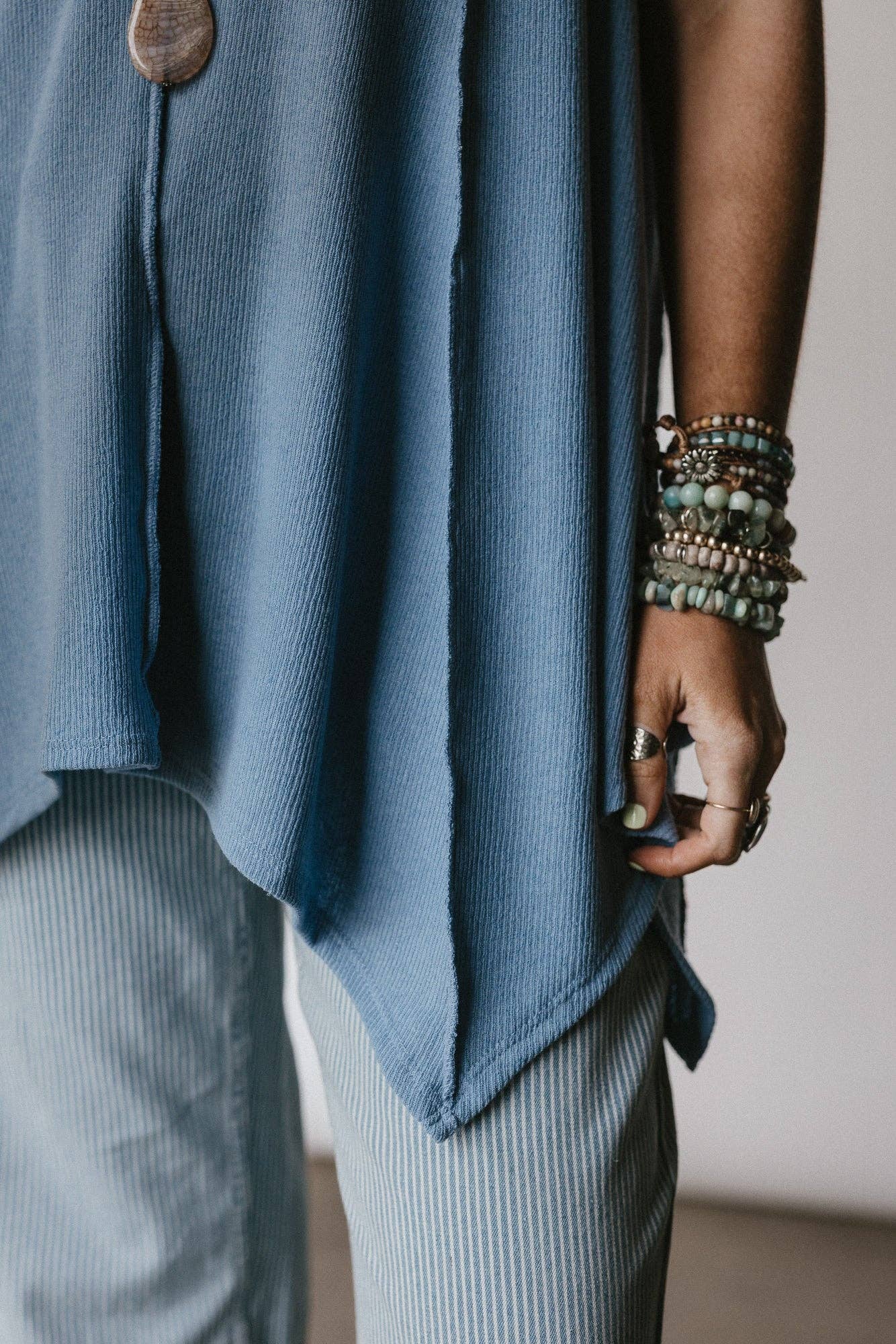 Three Bird Nest Drift Away Top - Denim