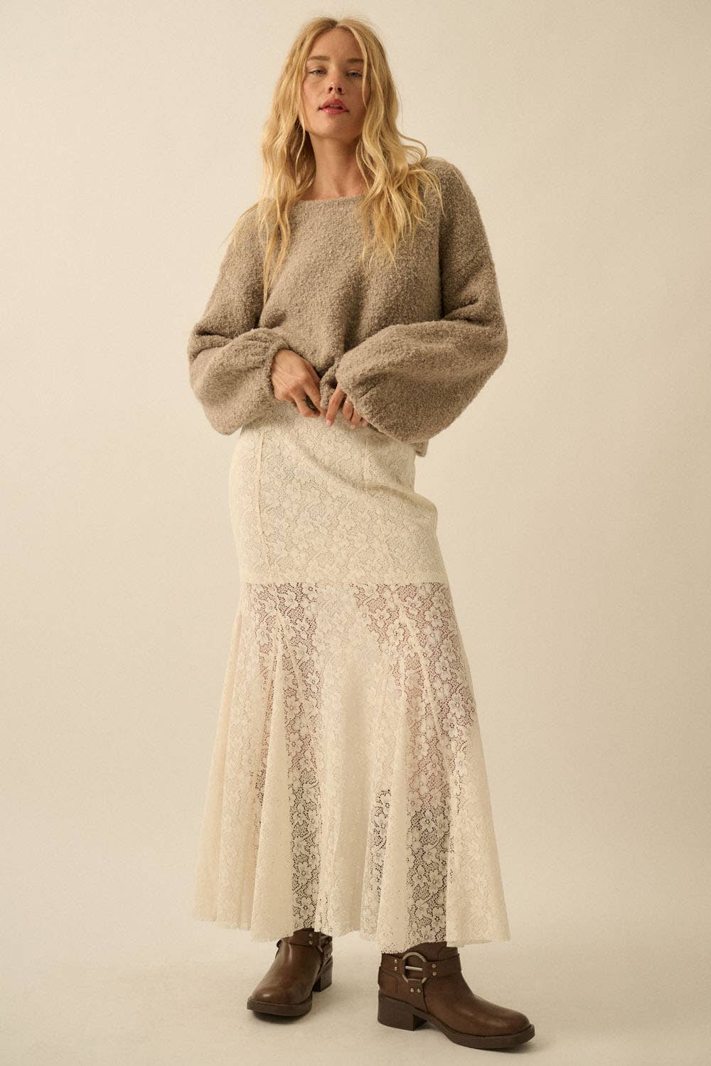 Promesa USA Stella Bubble-Sleeve Sweater