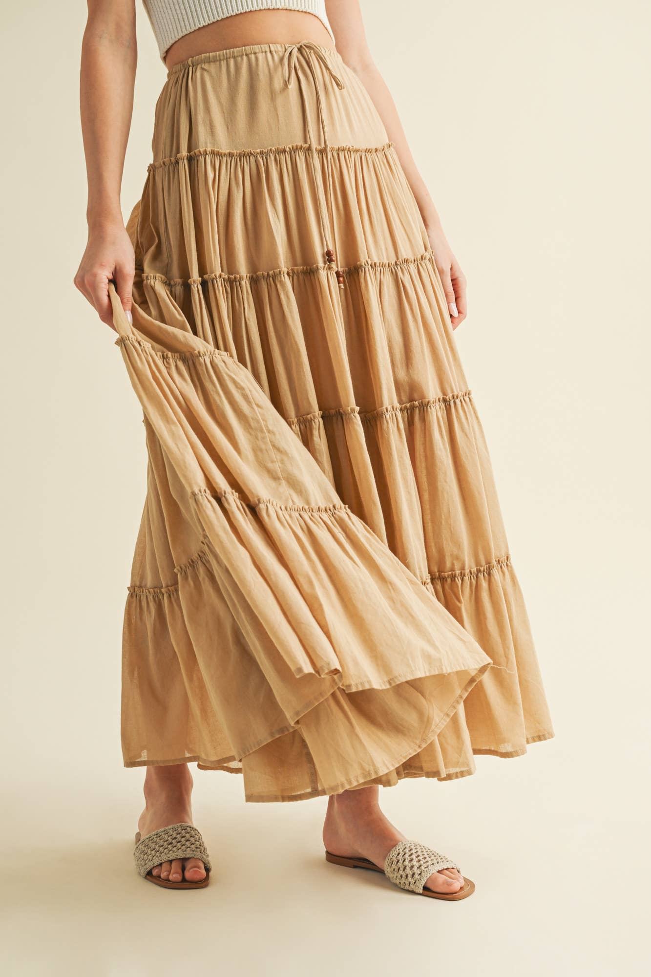 Mustard Seed SIERRA TIERED MAXI SKIRT