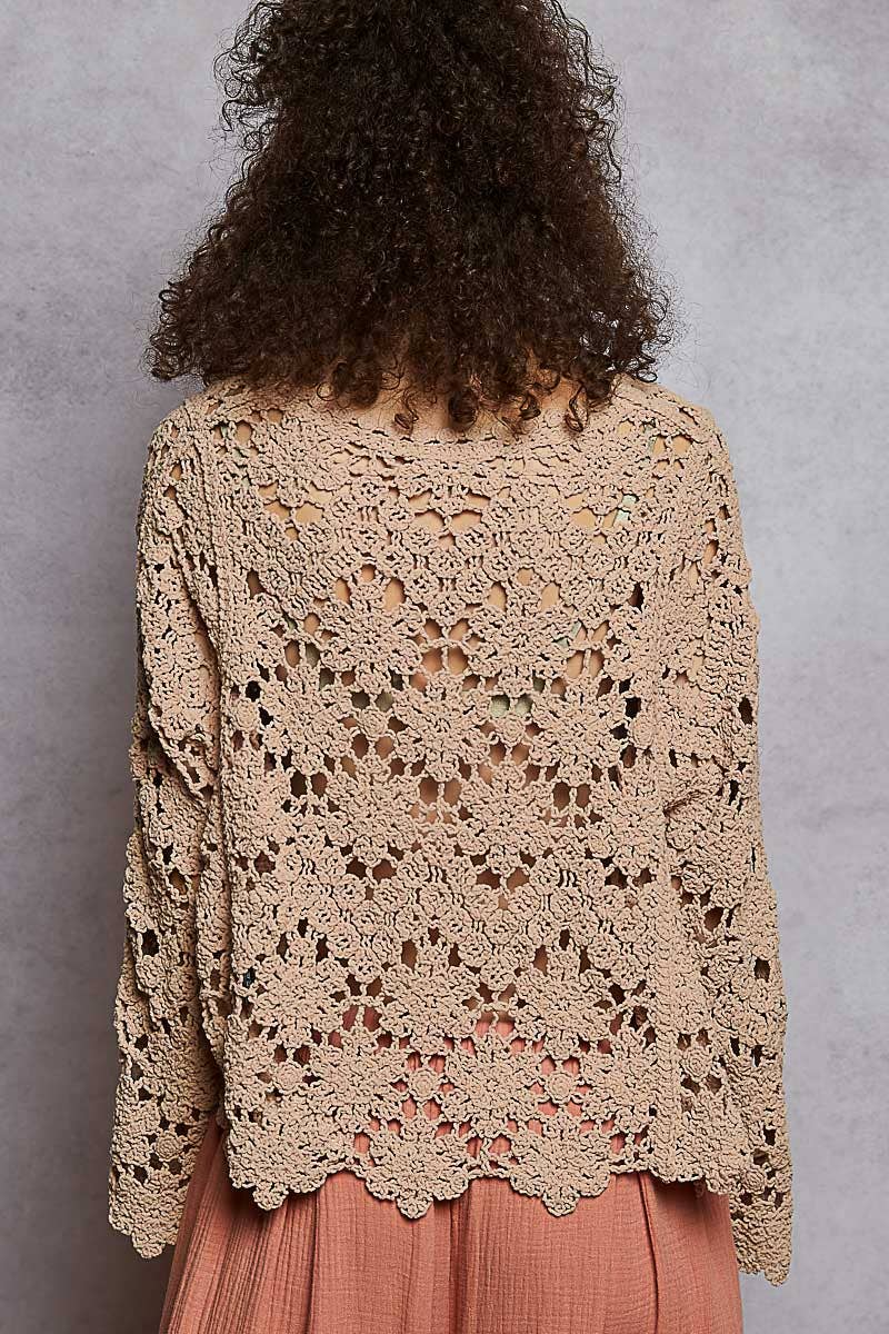 Pol Clothing Bayside Bonfire Crochet Top