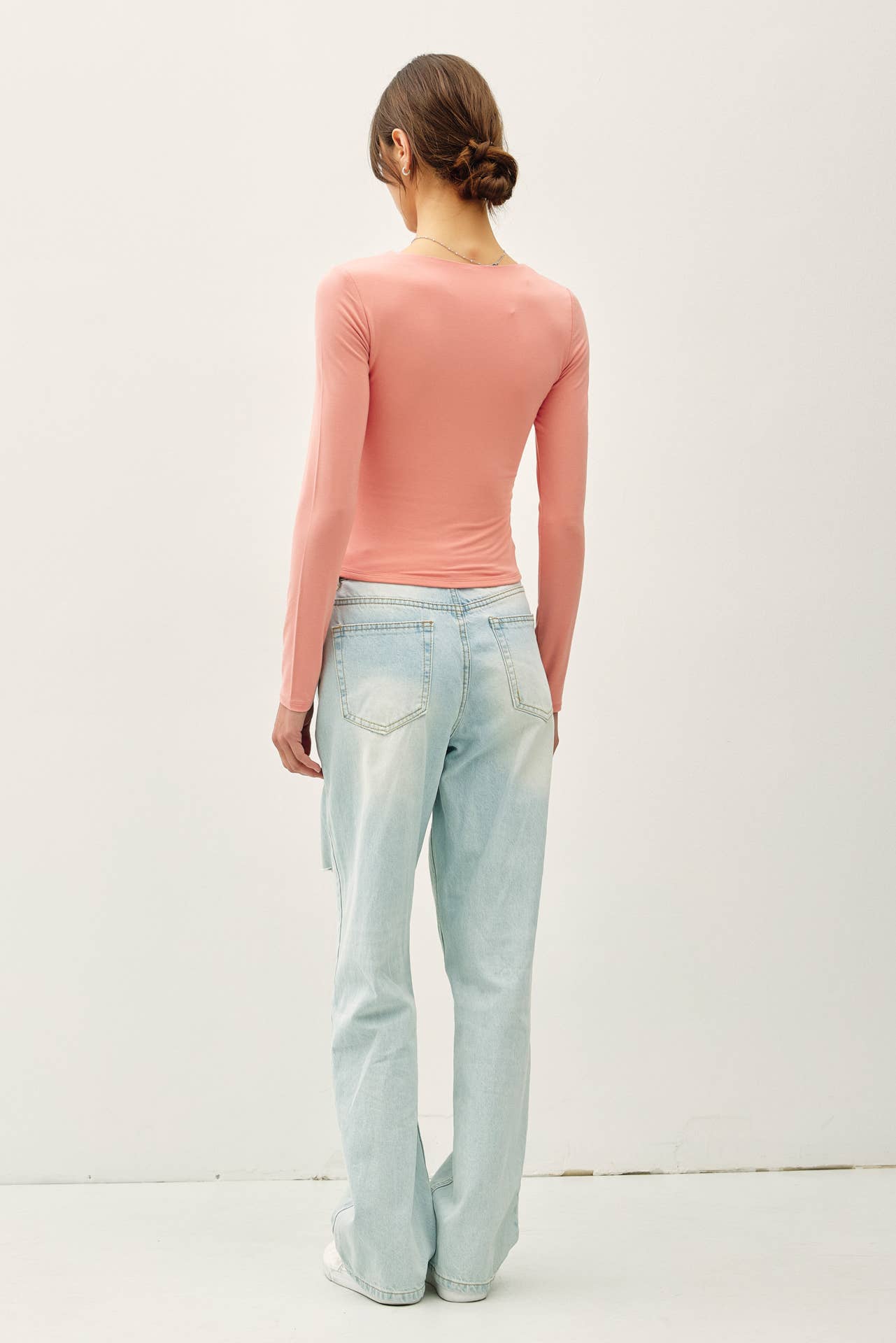 Be Cool BASIC THREADS SQUARE NECK LONG SLEEVE TOP