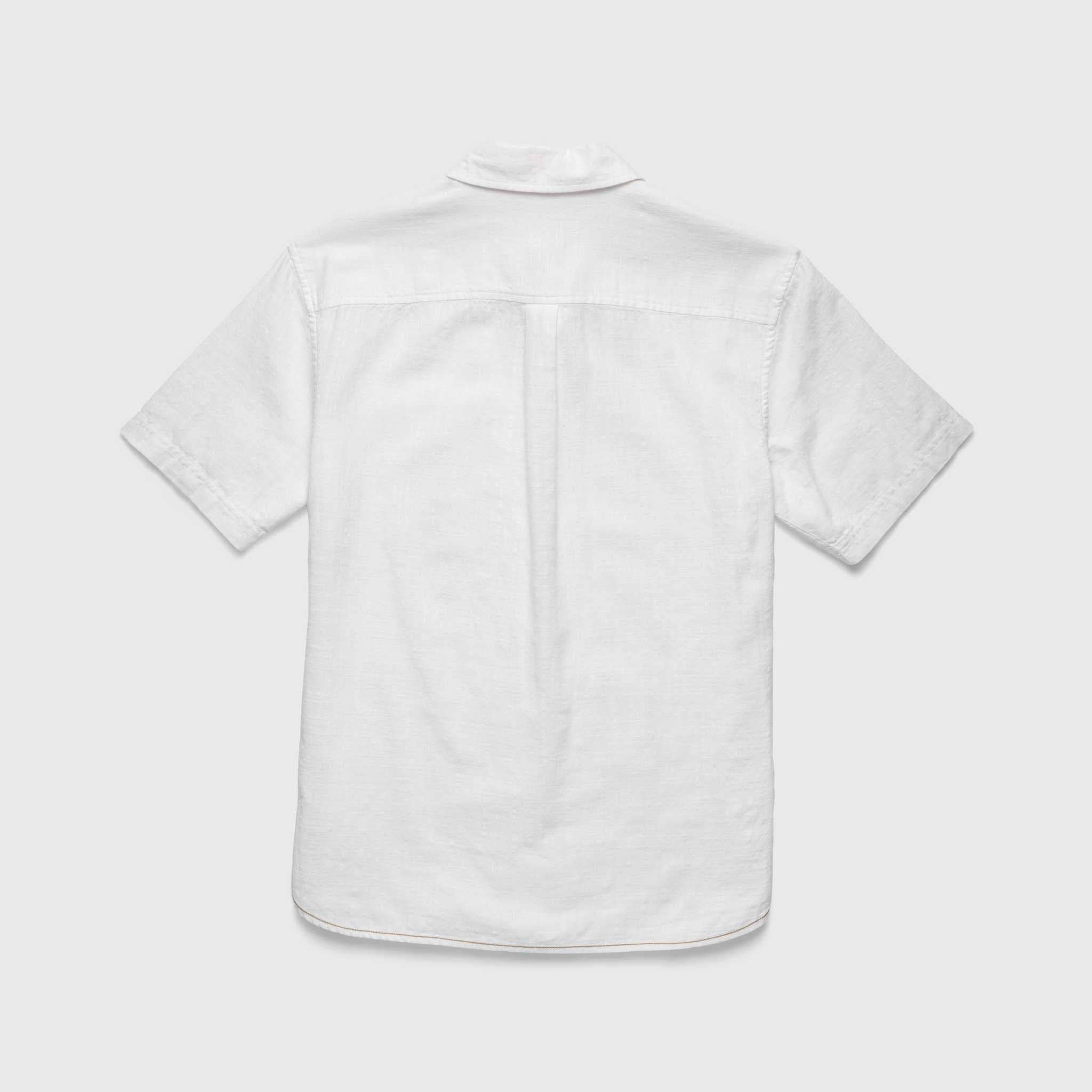 SURFSIDESUPPLY Joey 2tone slub shirt - Brilliant White