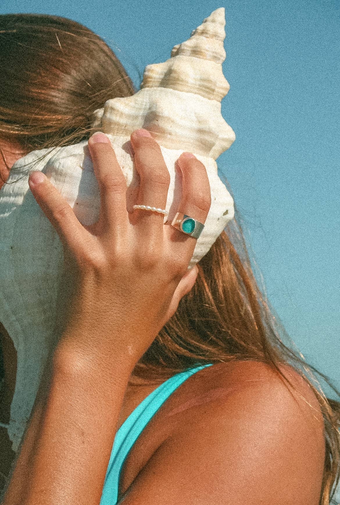 The Salty Gem Blue Bold Sea Glass Band