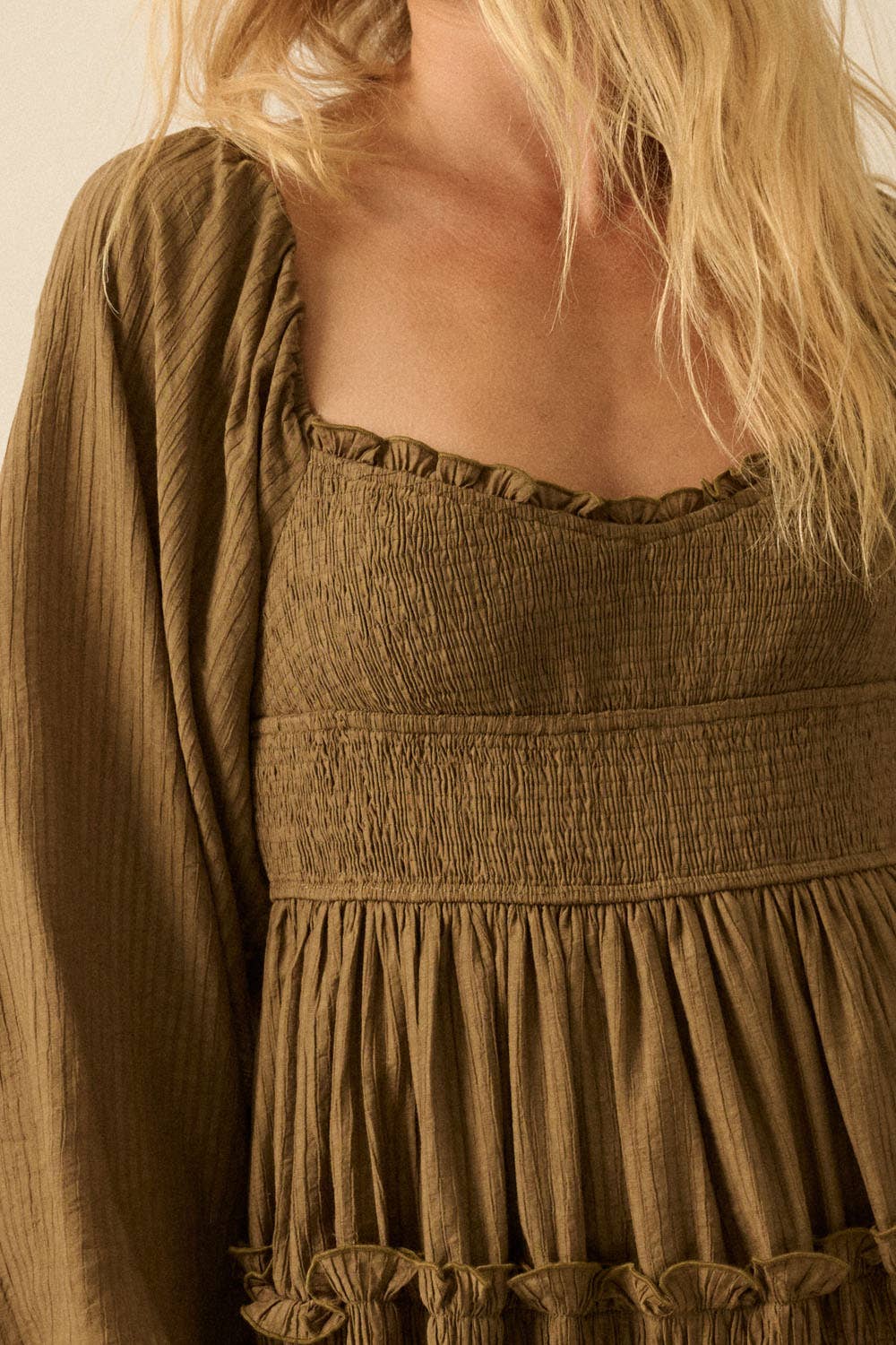 Promesa USA Fern Maxi Peasant Dress