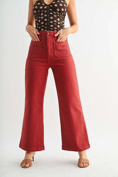 JUST BLACK DENIM Patch Pocket Wide Leg