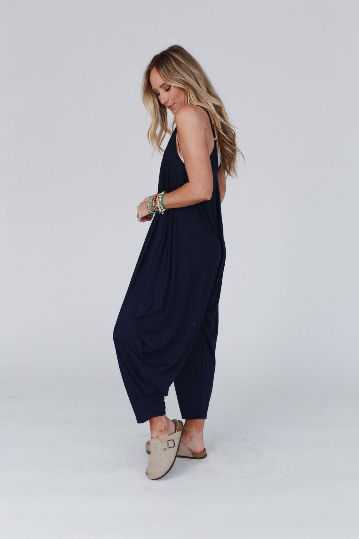 Three Bird Nest The Perfect Harem Jumpsuit - Navy