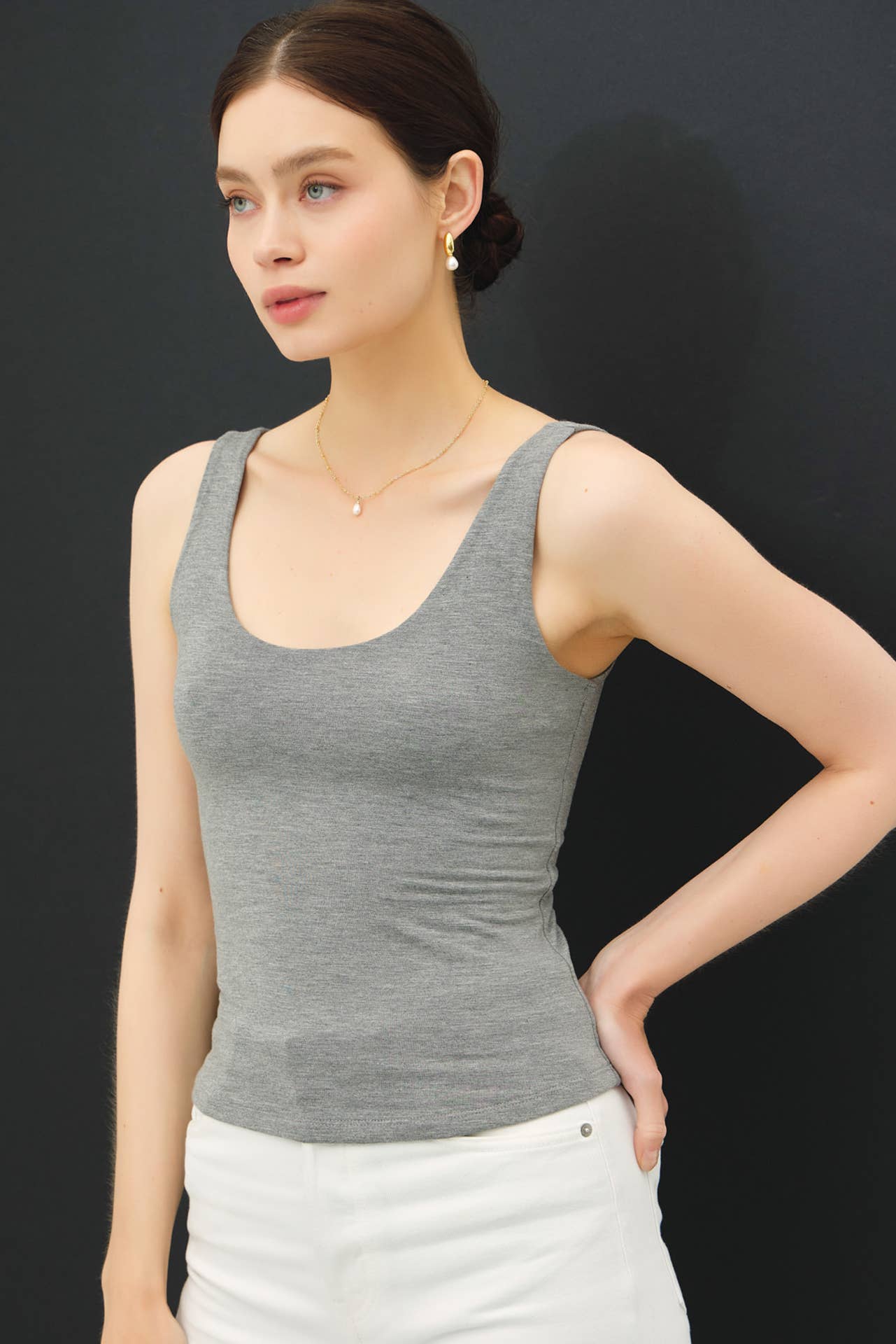 Be Cool BASIC THREADS SCOOP NECK TANK