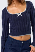 Blue Blush School Girl Sweater Top NAVY