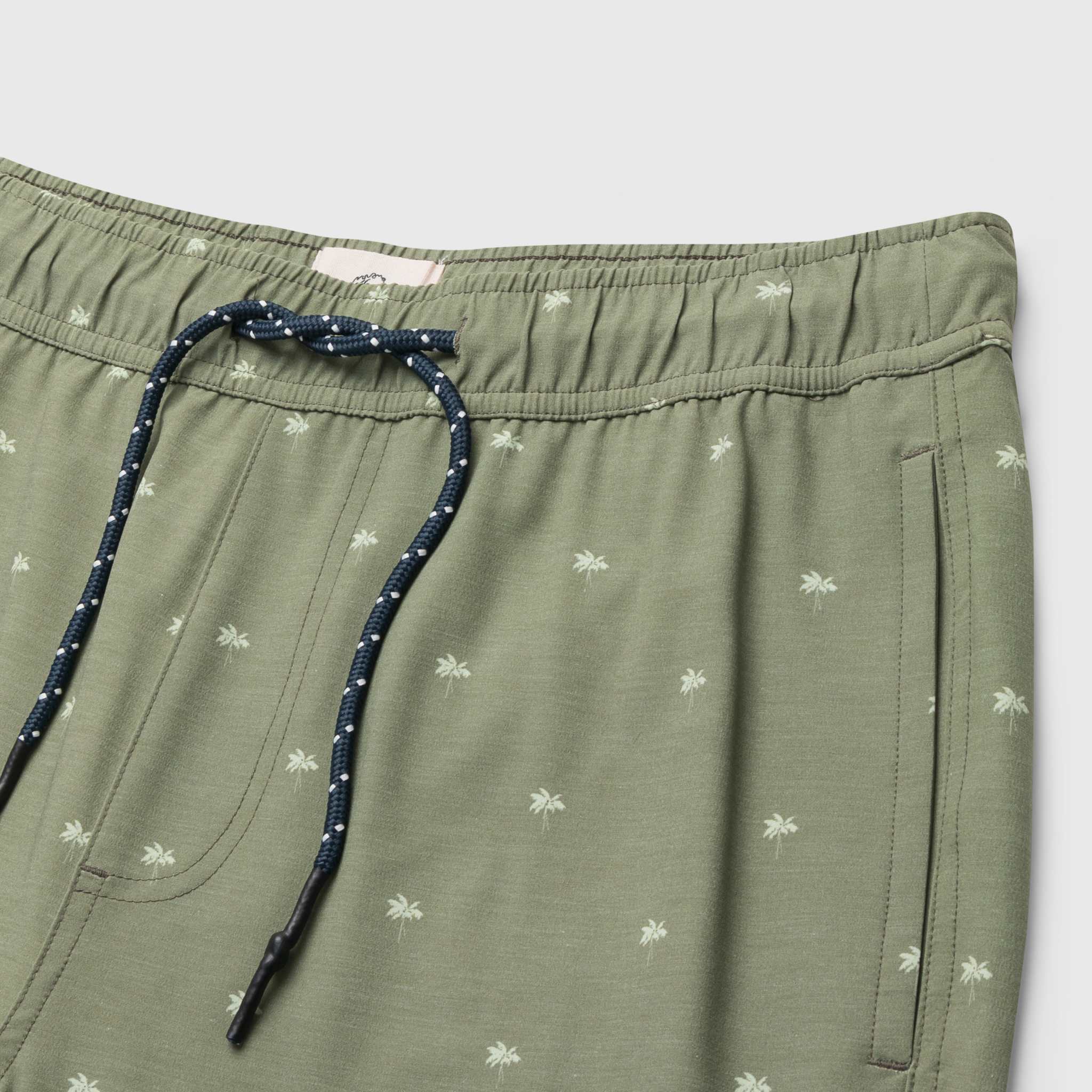 SURFSIDESUPPLY JIMMY 5" PALM VOLLEY HYBRID SHORT - OLIVE