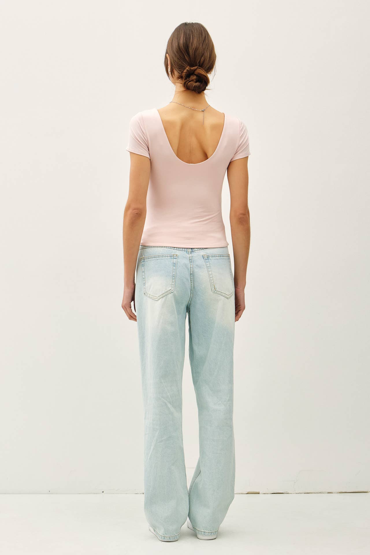 Be Cool BASIC DOUBLE LINED SCOOP NECK CAP SLEEVE TOP