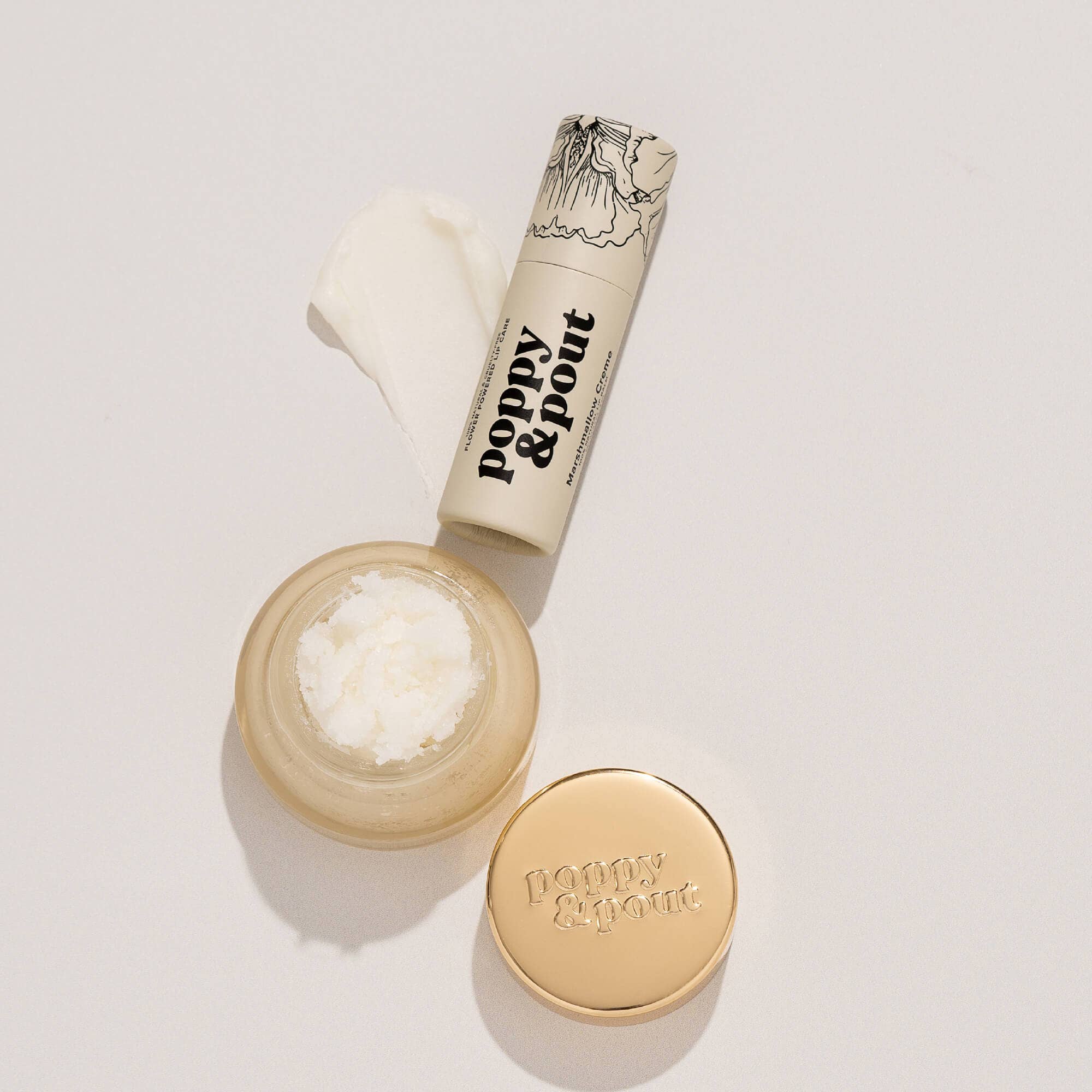 Poppy & Pout Lip Care Duo, Marshmallow Creme