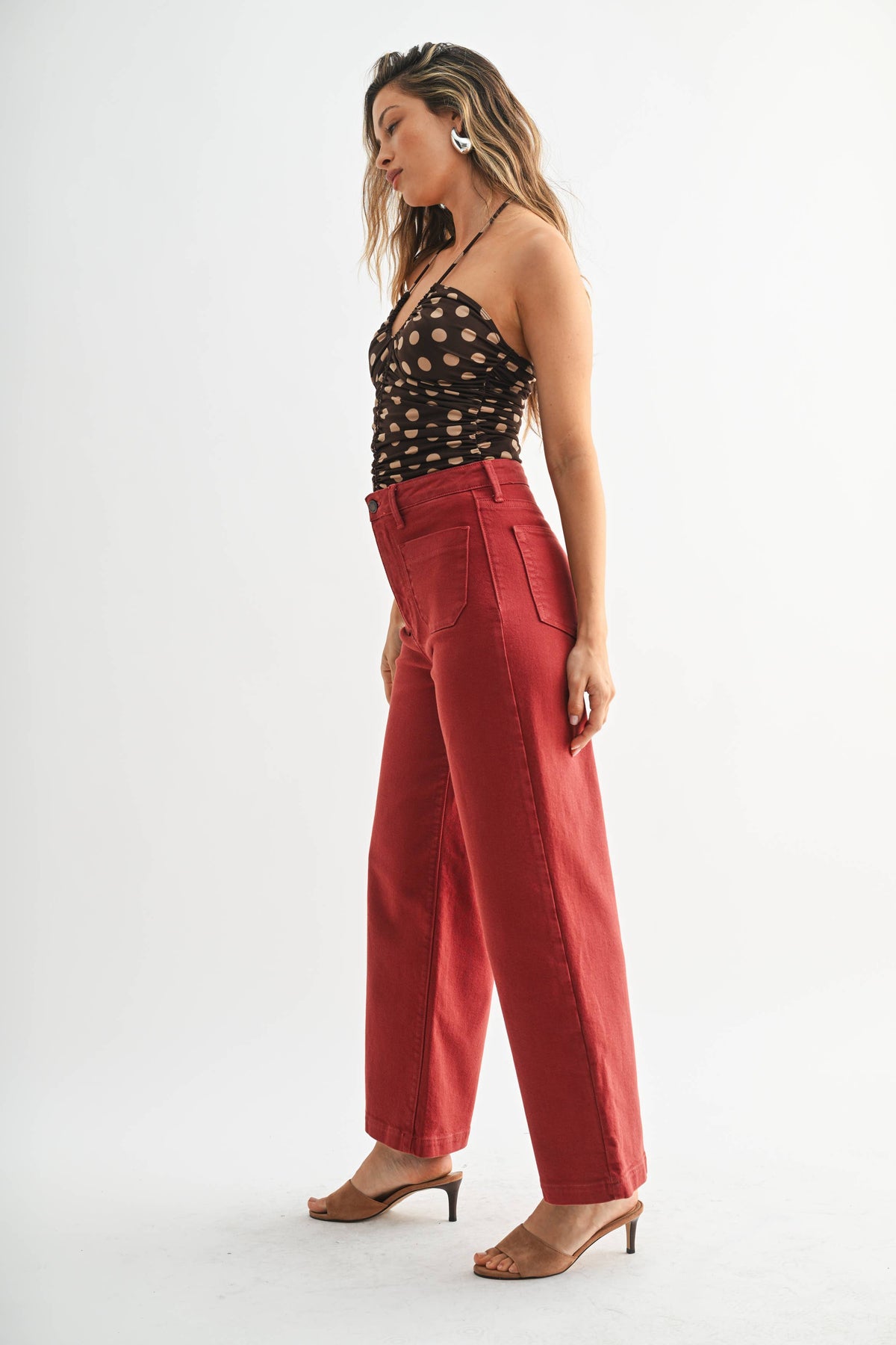 JUST BLACK DENIM Patch Pocket Wide Leg