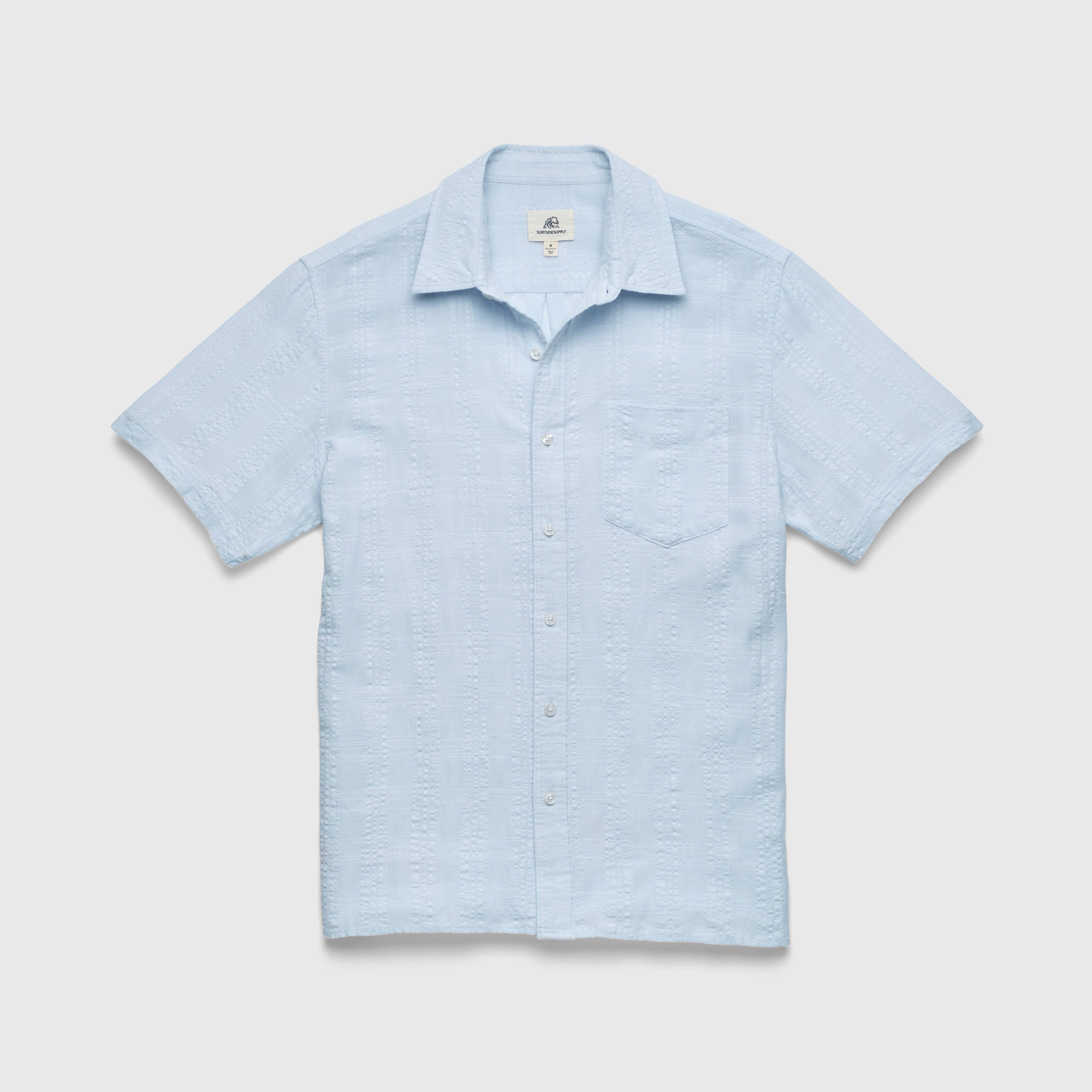 SURFSIDESUPPLY Joseph Textured S/S Shirt - Light Blue