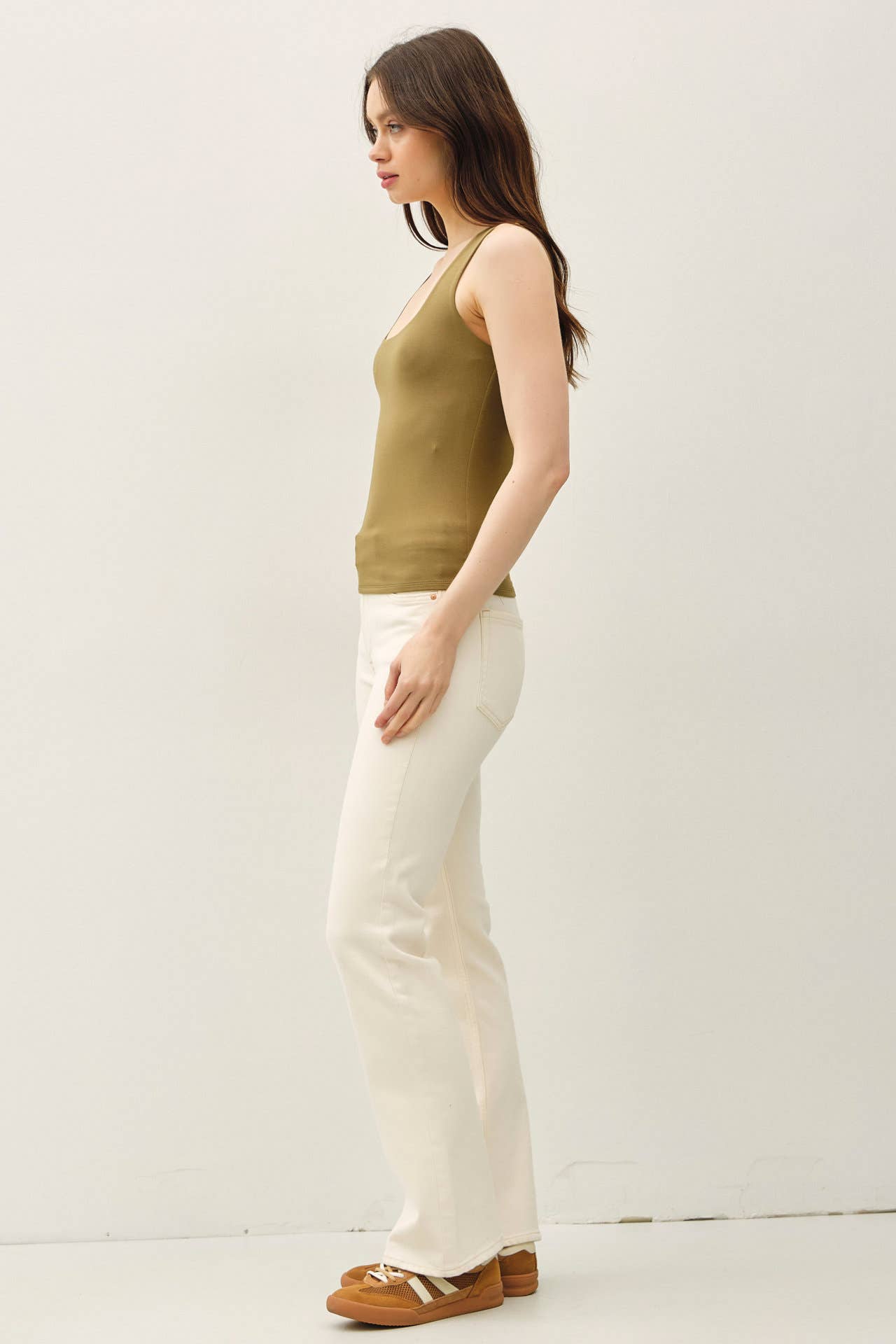 Be Cool BASIC THREADS DOUBLE LINED BASIC SQUARE NECK TANK