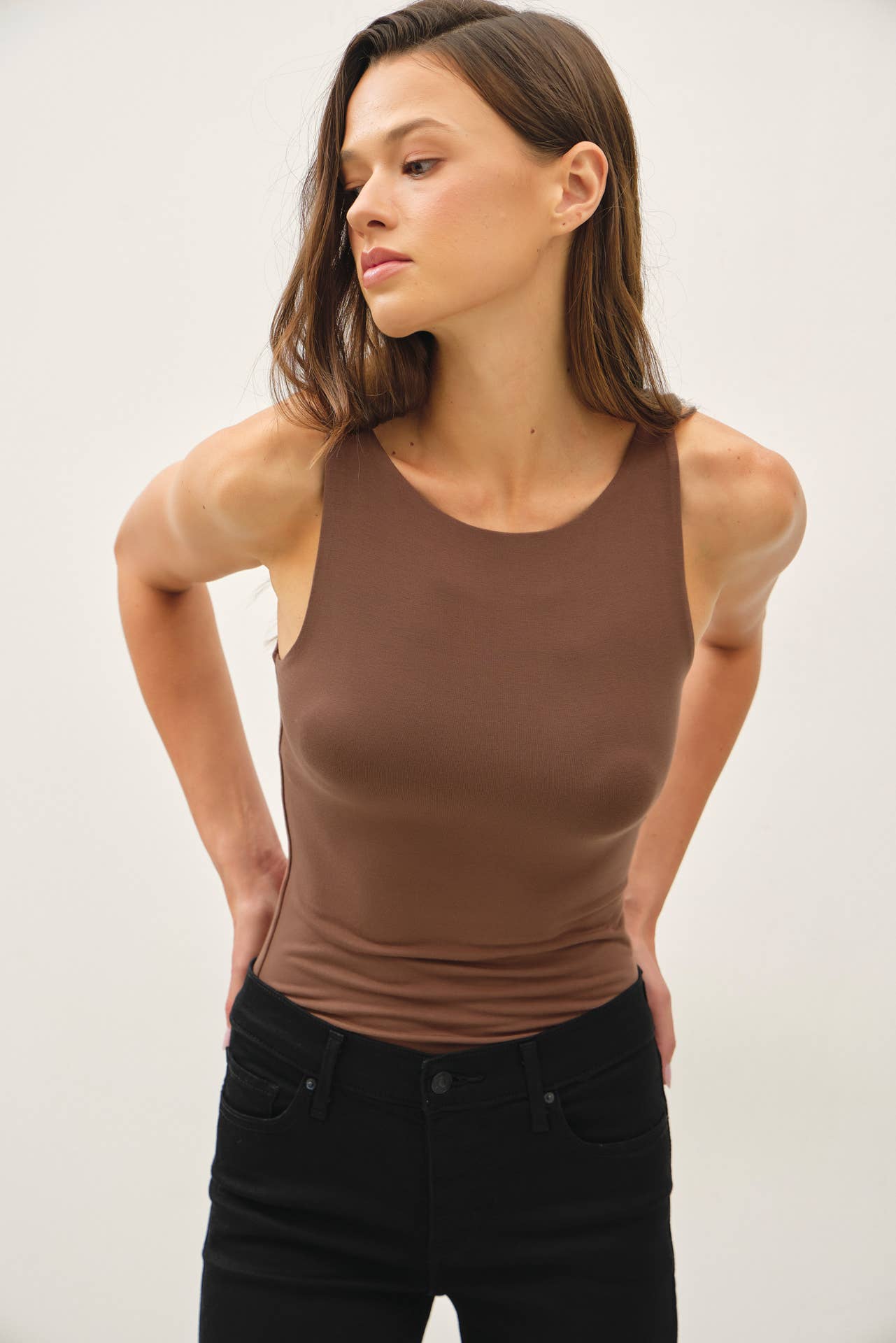 Be Cool BASIC THREADS BOAT NECK TANK
