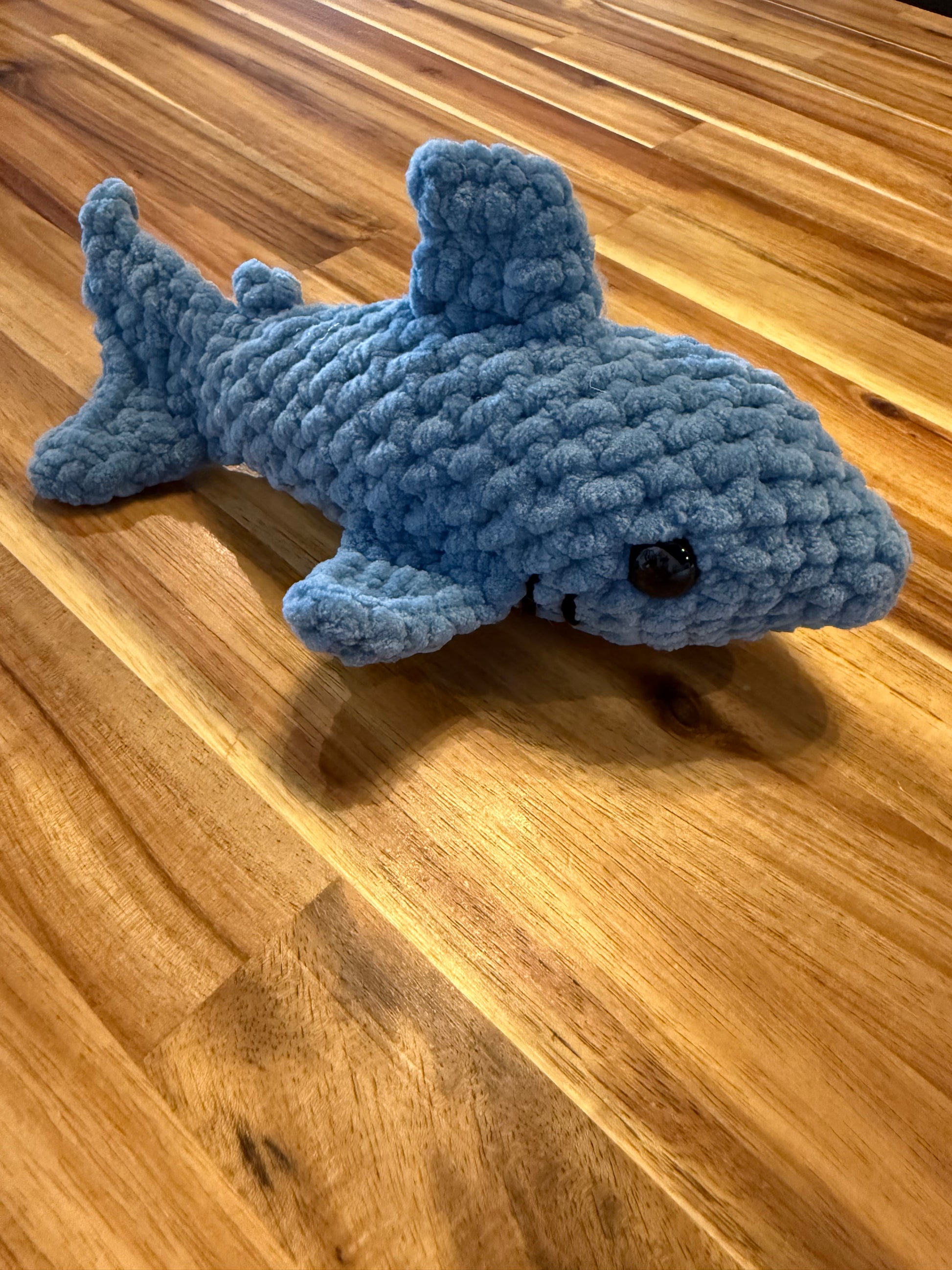 The Yarn Barn NC Shark Plushie (Medium) Blue