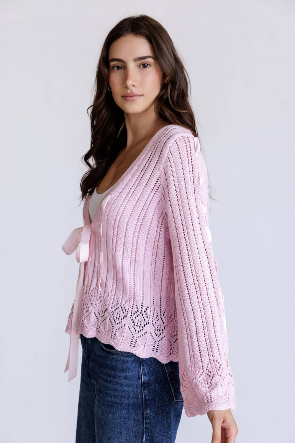 STORIA CLEMENTINE POINTELLE CARDIGAN