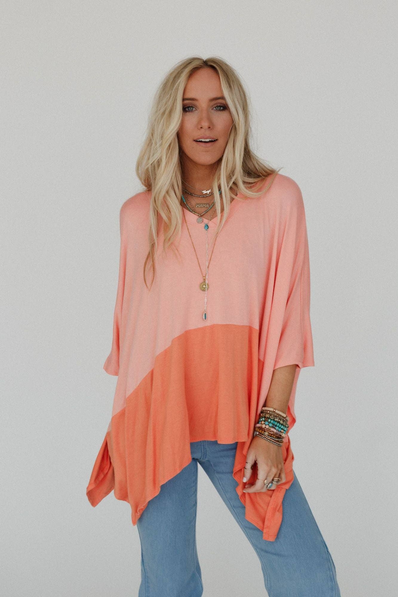 Three Bird Nest Coffee Sunsets V Neck Top