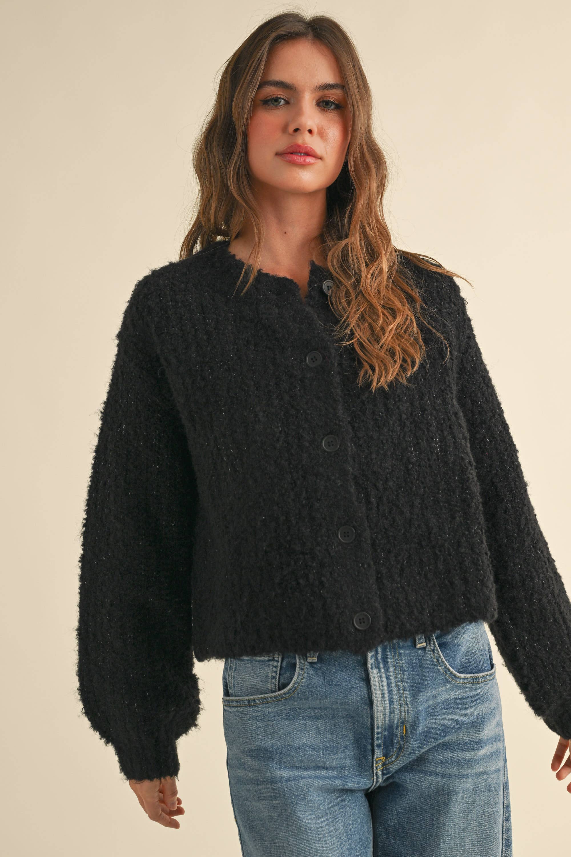 MIOU MUSE HOLLY BERRY SWEATER CARDIGAN