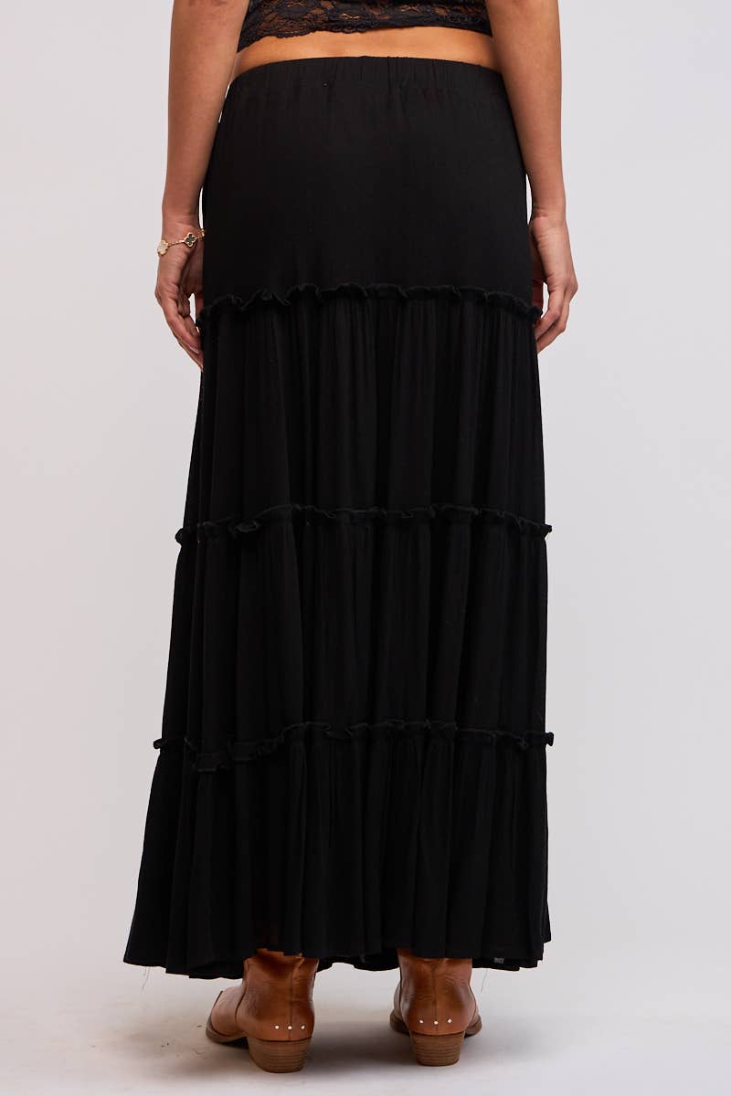 Sky to Moon ELLA TIERED MAXI SKIRT